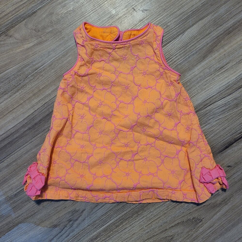 Gymboree Orange and Magenta Baby Dress w/ Bloomers